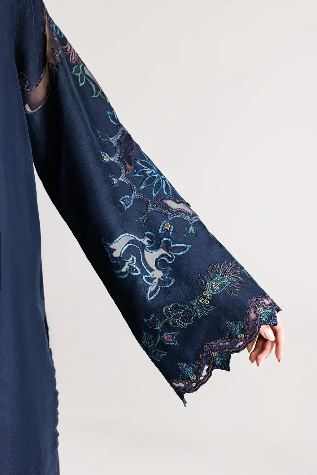Dhanak-3PC Embroidered Shirt with Dhanak Embroidered Dupatta - 6361
