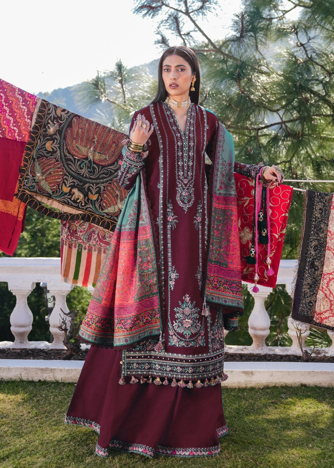 Dhanak 3PC Winter Unstitched Embroidered Suit