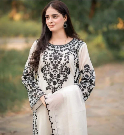 REGAL 3PC LAWN EMBROIDERED SUIT
