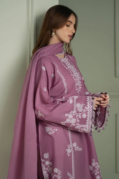 DHANAK EMBROIDERY 3PC SUIT