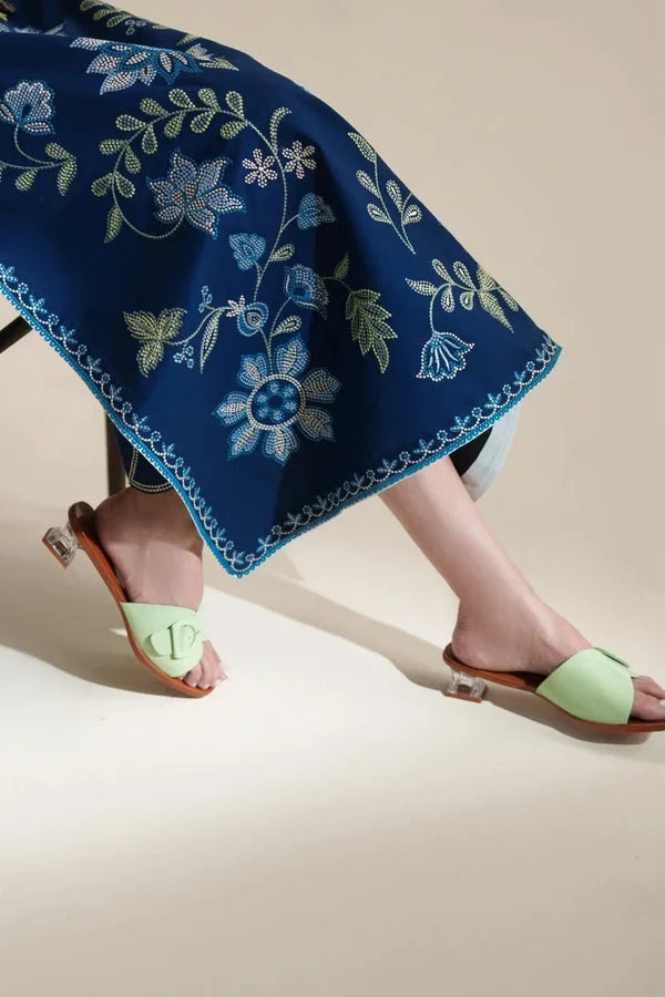 Dhanak-3PC Embroidered Shirt with Dhanak Embroidered Dupatta - 7004