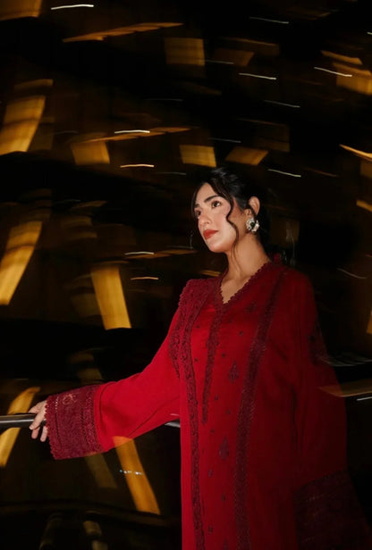 SARAH KHAN IN RUBY Red