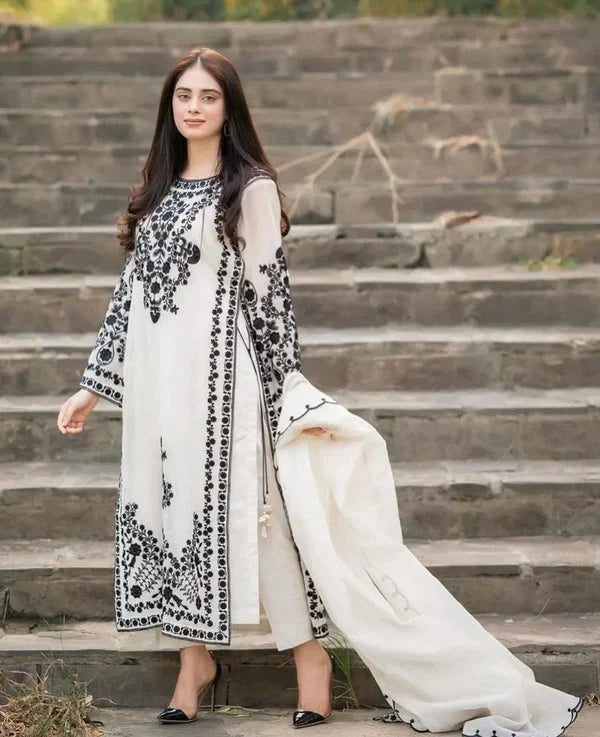 REGAL 3PC LAWN EMBROIDERED SUIT