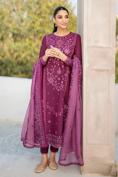 EMBROIDERED LUXURY LAWN UNSTITCHED 3PC