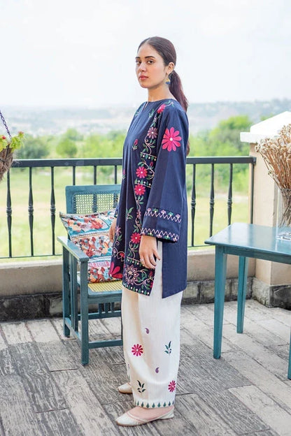 Dhanak-2PC Embroidered Suit - 6081