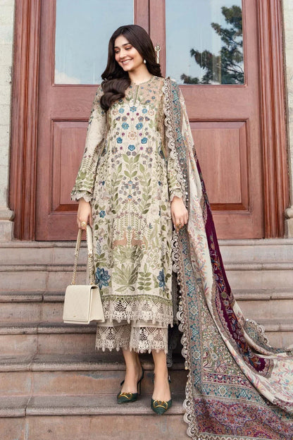 Dhanak-3PC Sequence Embroidered Shirt with Digital Printed Shawl - 3391