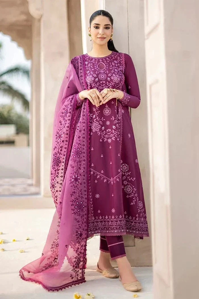 EMBROIDERED LUXURY LAWN UNSTITCHED 3PC