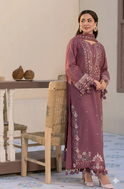 OPULENT LAWN EMBROIDERED 3PC SUIT