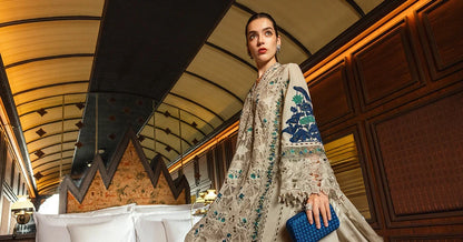 Dhanak-3PC Embroidered Shirt with Dhanak Embroidered Dupatta
