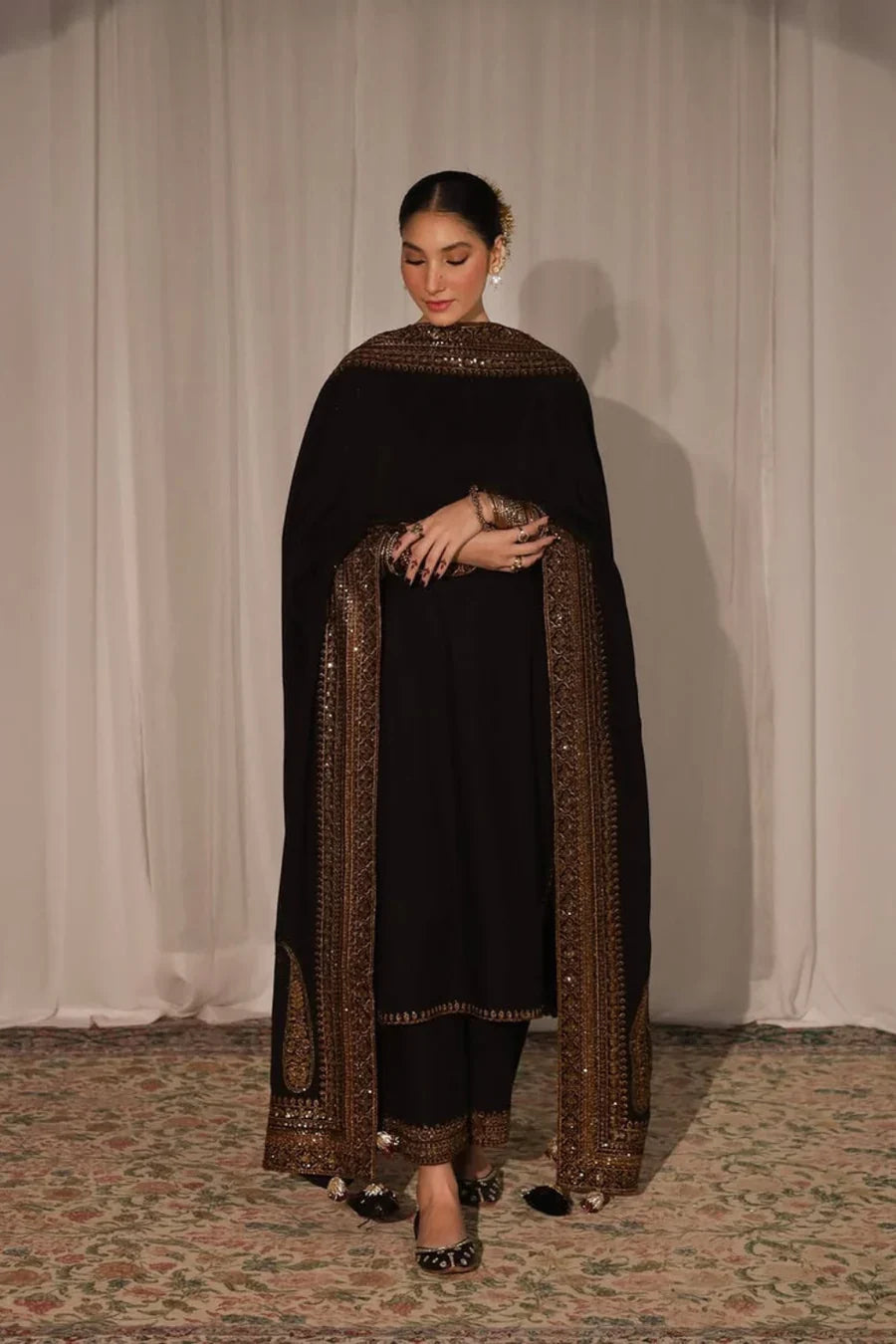 MAHAY KAMAL DHANAK EMB 3PC SUIT