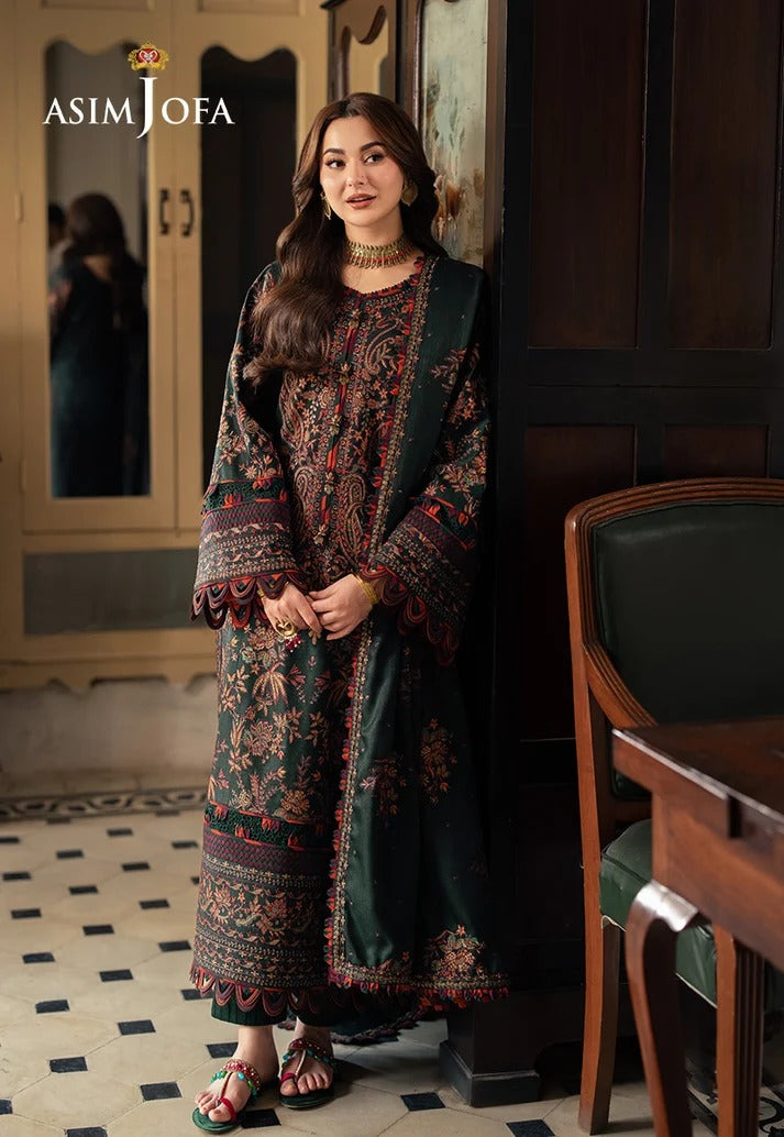 Dhanak 3PC unstitched Embroidered suit