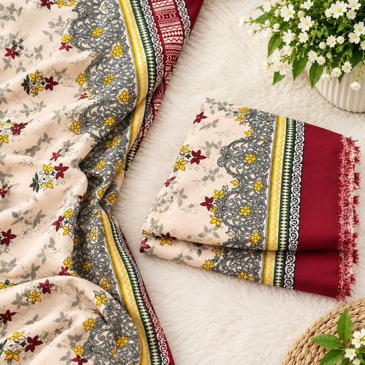 🌸FLORAL PRINTS – 2 PCS UNSTITCHED🌸