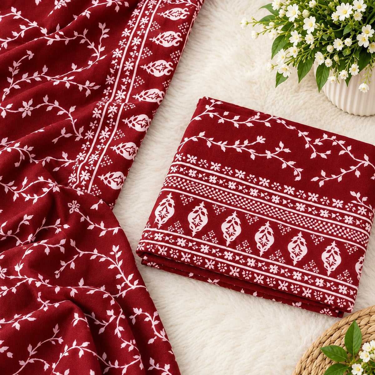 🌸FLORAL PRINTS – 2 PCS UNSTITCHED🌸