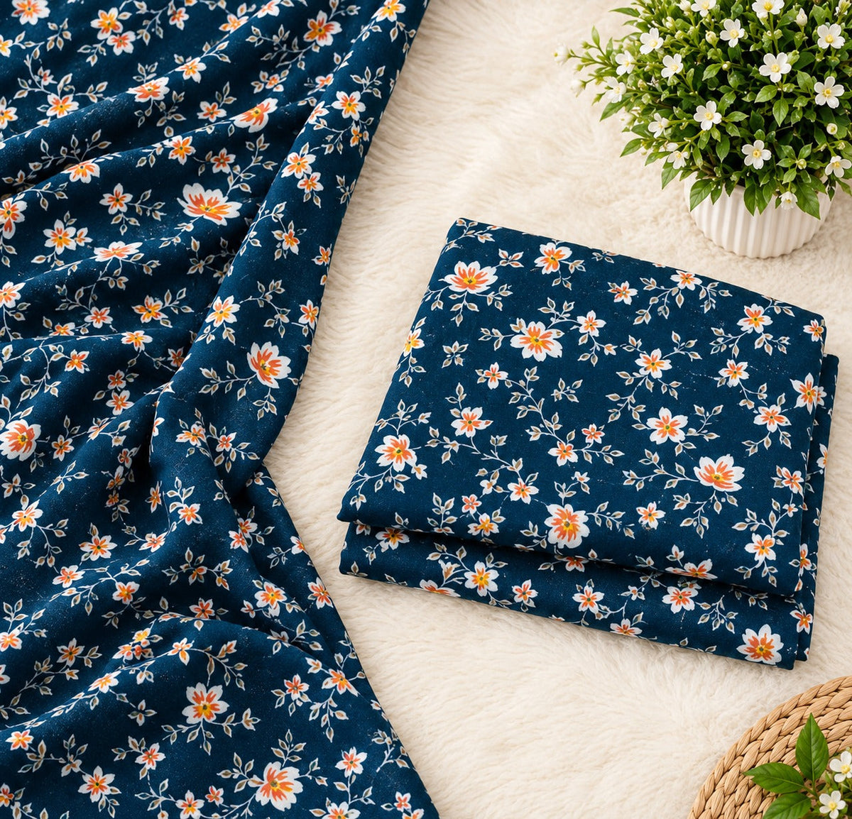 🌸FLORAL PRINTS – 2 PCS UNSTITCHED🌸