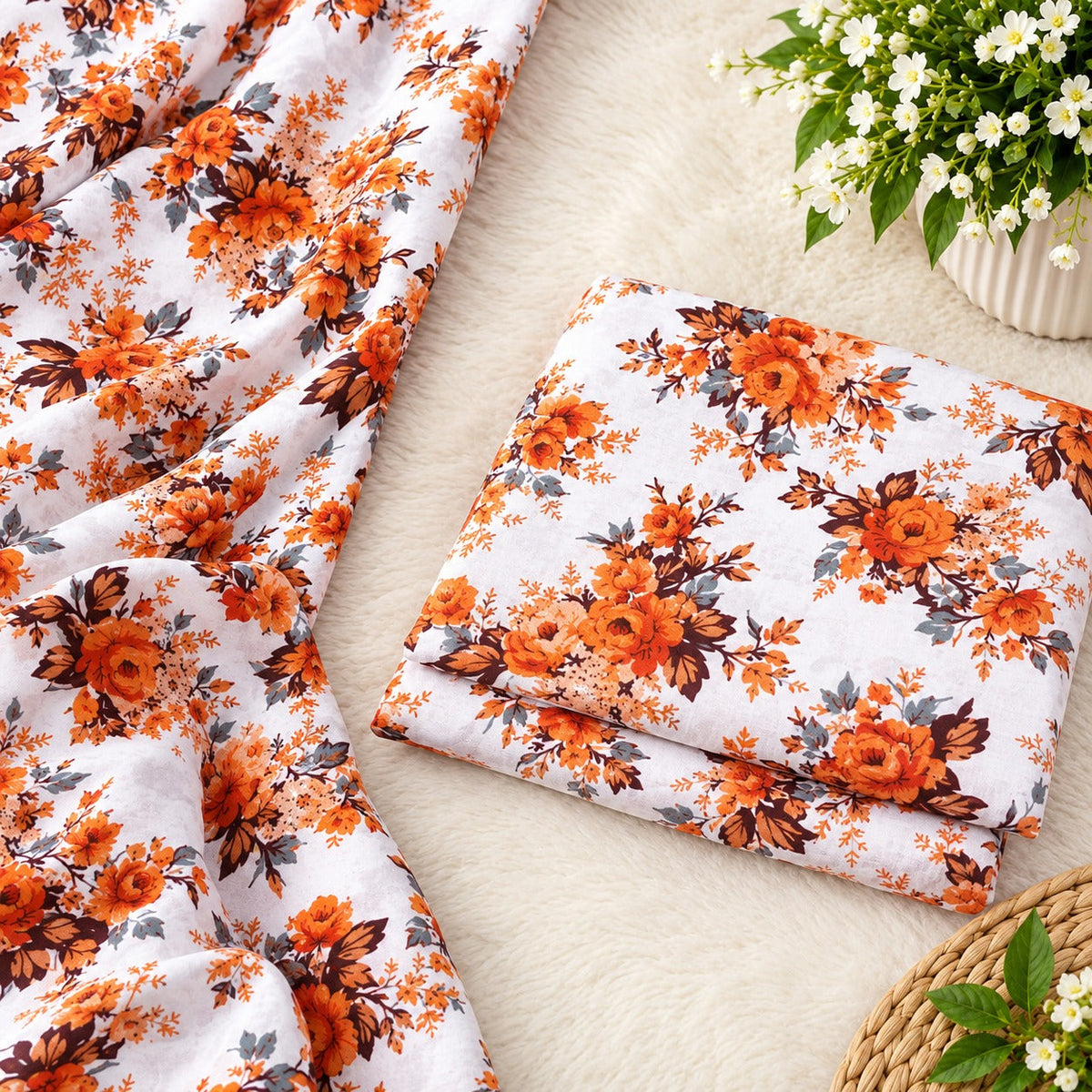 🌸FLORAL PRINTS – 2 PCS UNSTITCHED🌸