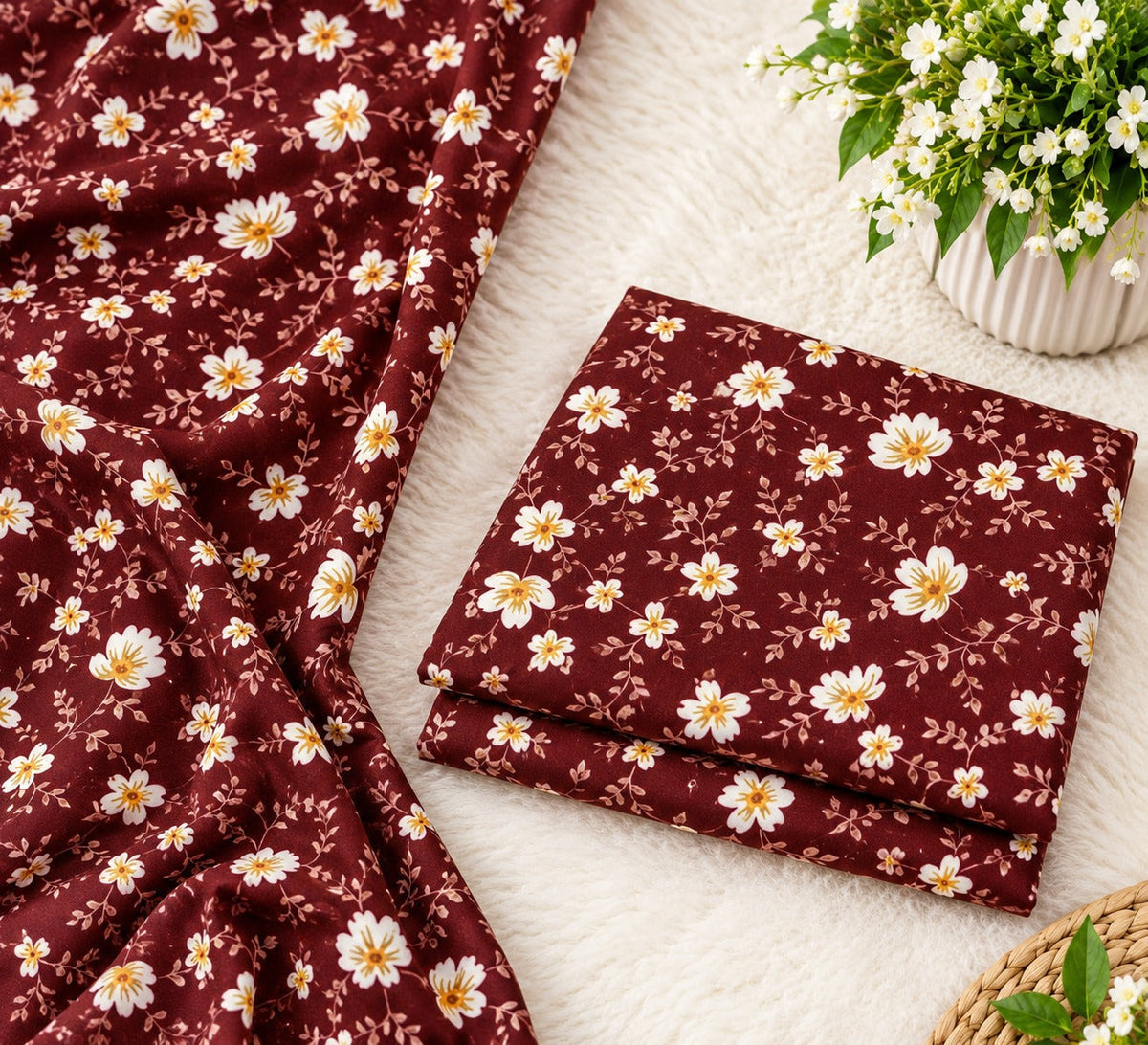 🌸FLORAL PRINTS – 2 PCS UNSTITCHED🌸