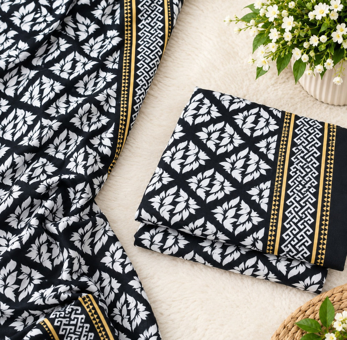 🌸FLORAL PRINTS – 2 PCS UNSTITCHED🌸