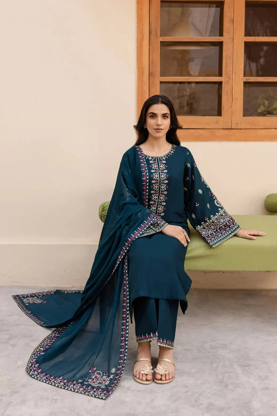 REGAL 3PC LAWN EMBROIDERED SUIT