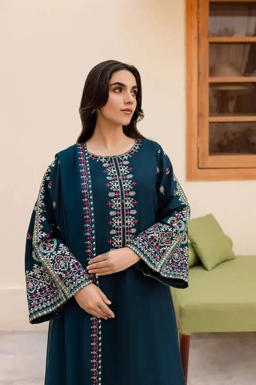 REGAL 3PC LAWN EMBROIDERED SUIT