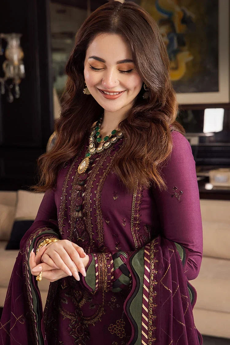 MAJESTIC EMBROIDERED 3PC LAWN SUIT