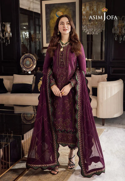 MAJESTIC EMBROIDERED 3PC LAWN SUIT